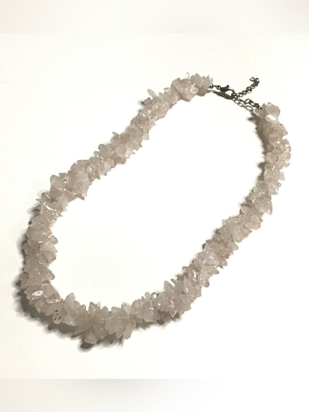 Rose Quartz Chip Necklace – Delicate Pink Women's Jewelry